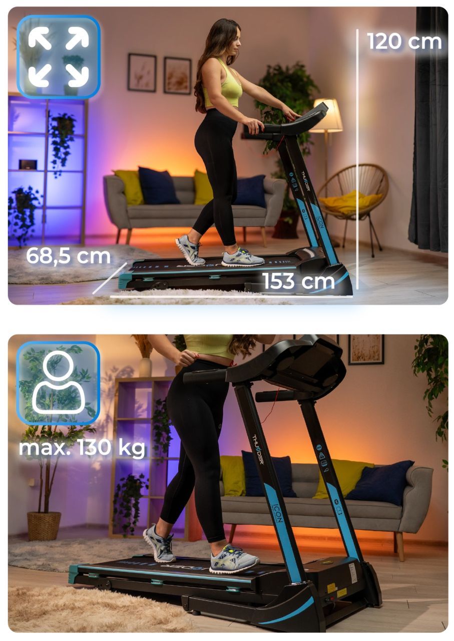 THUNDER - ICON - HALADÓ OTTHONI FUTÓPAD 17 KM/H VÉGSEBESSÉGGEL, 140 KG TESTSÚLYIG THUNDER - ICON - HALADÓ OTTHONI FUTÓPAD 17 KM/H VÉGSEBESSÉGGEL, 140 KG TESTSÚLYIG