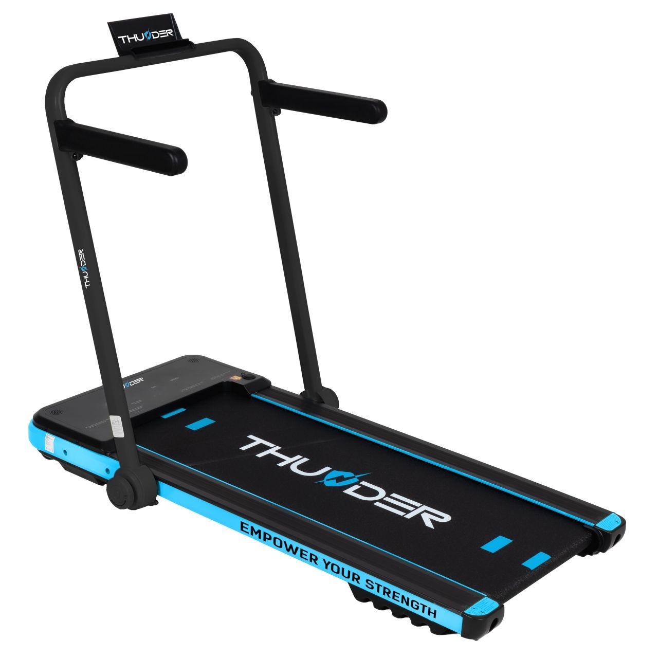 THUNDER - IMPACT - KOMPAKT FUTÓPAD 12 KM/H VÉGSEBESSÉGGEL, 130 KG TESTSÚLYIG, FEKETE-KÉK THUNDER - IMPACT - KOMPAKT FUTÓPAD 12 KM/H VÉGSEBESSÉGGEL, 130 KG TESTSÚLYIG, FEKETE-KÉK