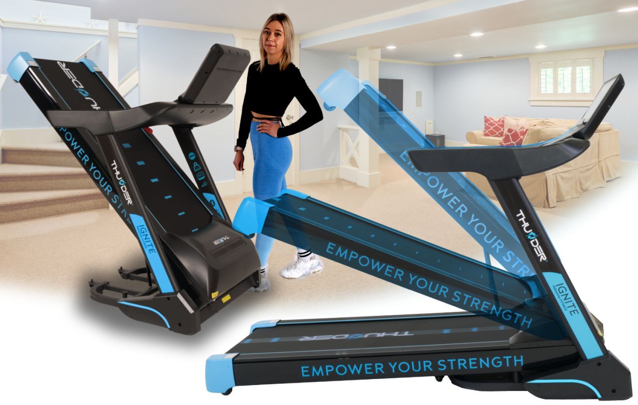 THUNDER - IGNITE - PRÉMIUM EDZŐTERMI FUTÓPAD 22 KM/H VÉGSEBESSÉGGEL, 15,6" TFT KIJELZŐVEL, 220 KG TESTSÚLYIG THUNDER - IGNITE - PRÉMIUM EDZŐTERMI FUTÓPAD 22 KM/H VÉGSEBESSÉGGEL, 15,6" TFT KIJELZŐVEL, 220 KG TESTSÚLYIG