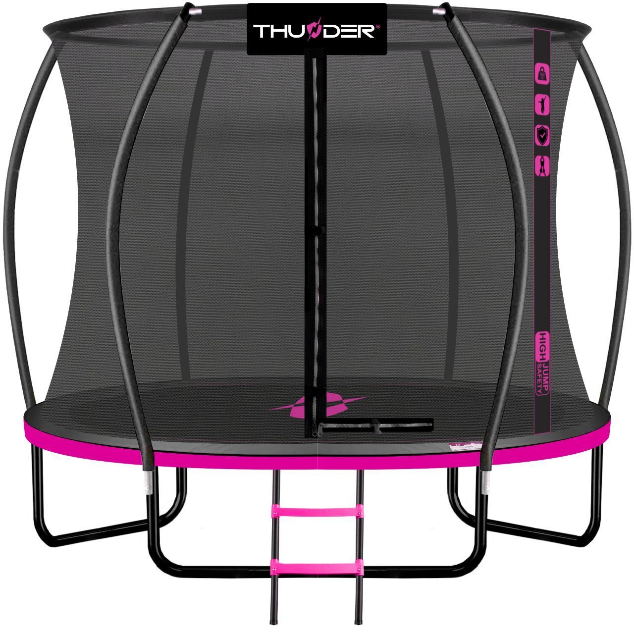 THUNDER OUTDOOR - INSIDE ULTRA 8 FT, PINK - BELSŐ HÁLÓS SPORT TRAMBULIN 255 CM, FEKETE-PINK