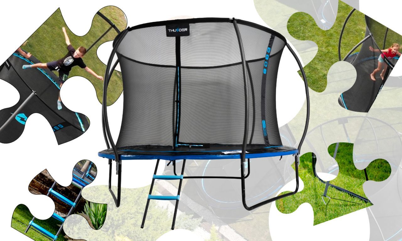 THUNDER OUTDOOR - INSIDE ULTRA 10 FT, BLUE - BELSŐ HÁLÓS SPORT TRAMBULIN 312 CM, FEKETE-KÉK (ELŐRENDELÉS)