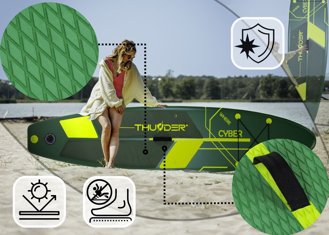 THUNDER OUTDOOR - CYBERSTORM 2.0 - SUP BOARD - SUP DESZKA KIEGÉSZÍTŐKKEL - 320 X 76 X 15 CM