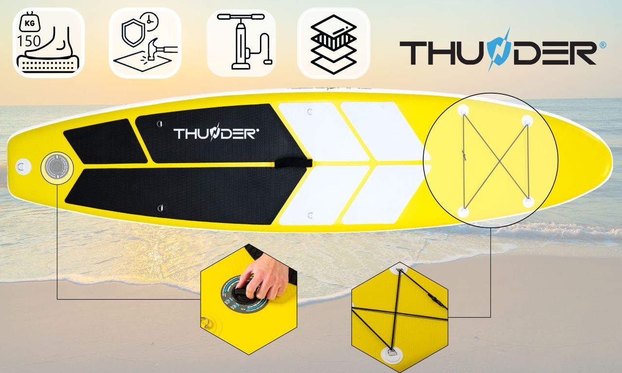 THUNDER OUTDOOR - SUNRISE 2.0 SUP BOARD - SUP DESZKA KIEGÉSZÍTŐKKEL - 320 X 76 X 15 CM