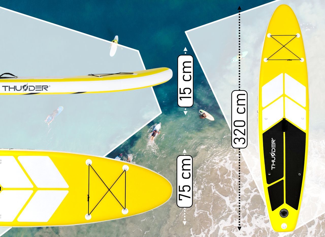 THUNDER OUTDOOR - SUNRISE 2.0 SUP BOARD - SUP DESZKA KIEGÉSZÍTŐKKEL - 320 X 76 X 15 CM