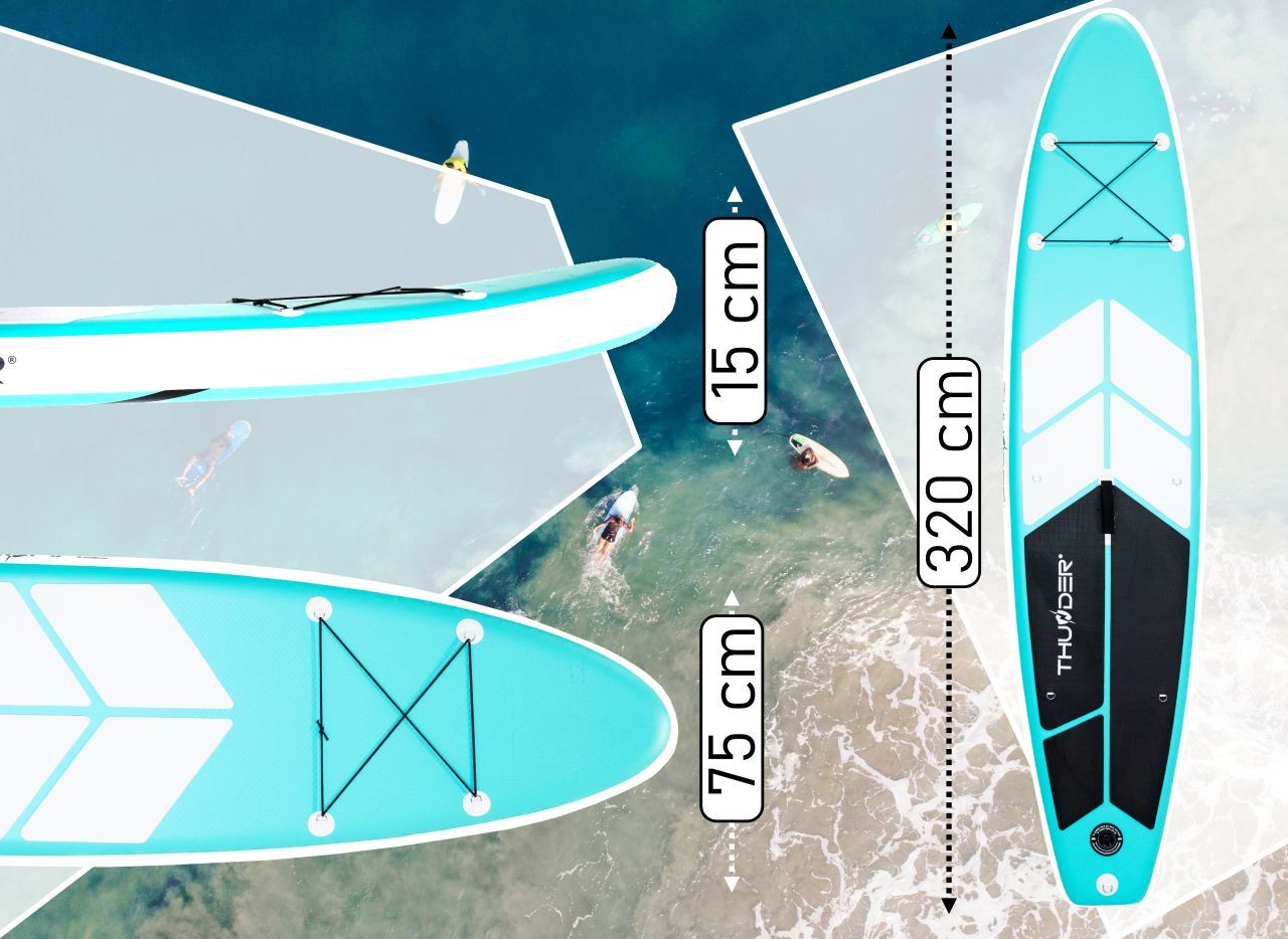 THUNDER OUTDOOR - AQUA 2.0 SUP BOARD - SUP DESZKA KIEGÉSZÍTŐKKEL - 320 X 76 X 15 CM THUNDER OUTDOOR - AQUA 2.0 SUP BOARD - SUP DESZKA KIEGÉSZÍTŐKKEL - 320 X 76 X 15 CM
