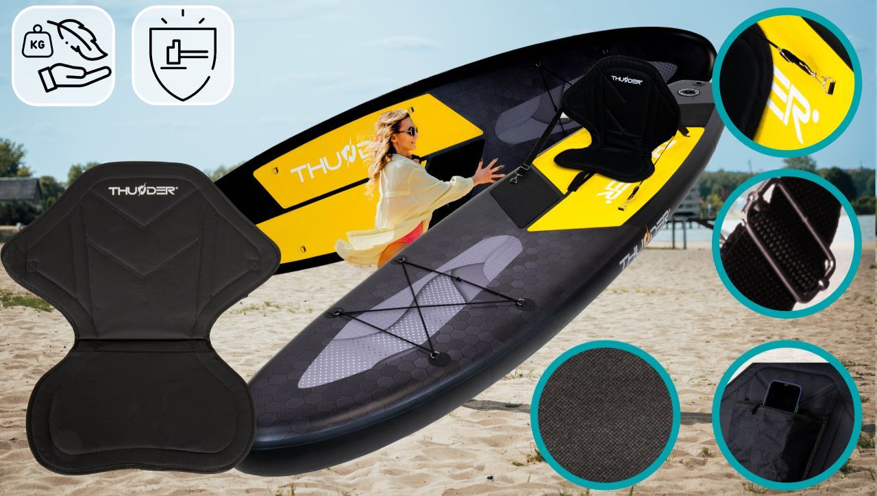 THUNDER OUTDOOR - ONYX SUP BOARD - SUP DESZKA KIEGÉSZÍTŐKKEL - 320 X 76 X 15 CM