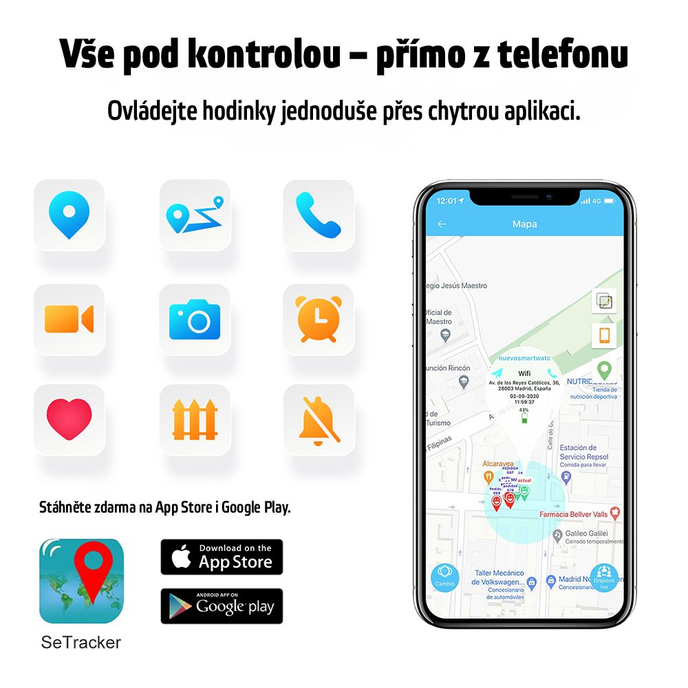 Gyerek okosóra inSPORTline Melino, GPS, SOS gomb, érintőképernyős vezérlés, Wi-Fi helymeghatározás