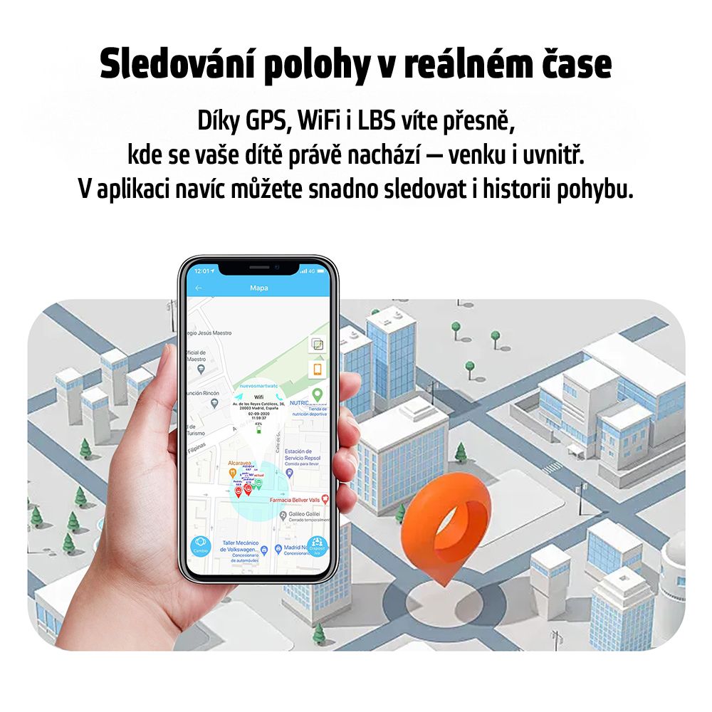 Gyerek okosóra inSPORTline Melino, GPS, SOS gomb, érintőképernyős vezérlés, Wi-Fi helymeghatározás