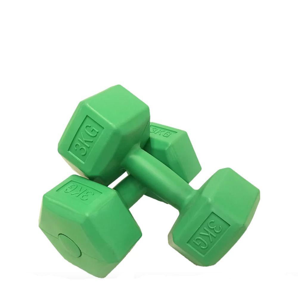 SPARTAN - PVC KÉZISÚLYZÓ - HATSZÖGLETŰ - 2 X 3 KG  SPARTAN - PVC KÉZISÚLYZÓ - HATSZÖGLETŰ - 2 X 3 KG