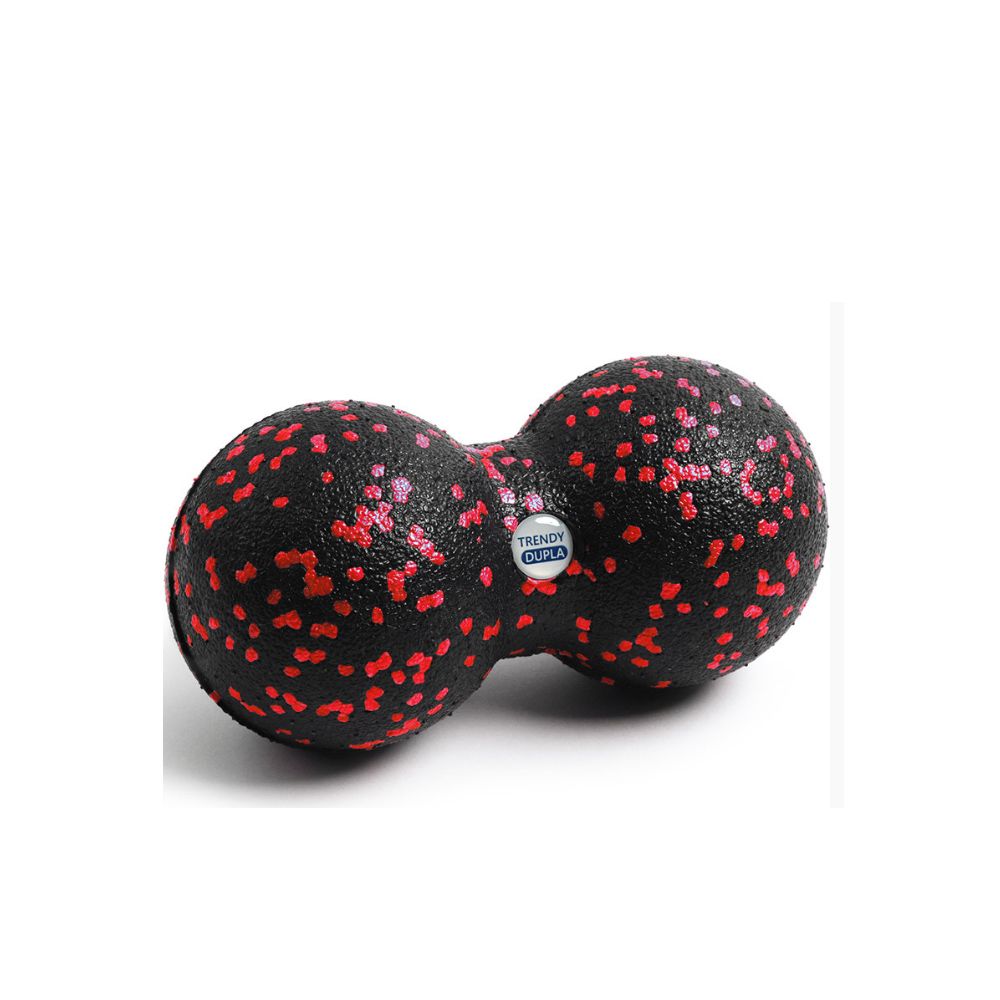 TRENDY - DUPLA - MASSZÍROZÓ LABDA - KEMÉNY - FEKETE/PIROS