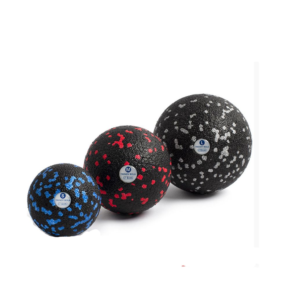 TRENDY - BOLA -MASSZÁZS LABDA - FEKETE/KÉK - 8 CM 