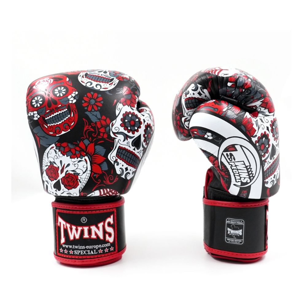 TWINS - BOXING GLOVES - FBGVL 3 SKULL RED