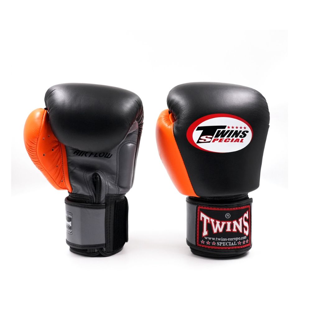 TWINS - BOXING GLOVES - BGVL 3 AIR BLACK/ORANGE/GREY