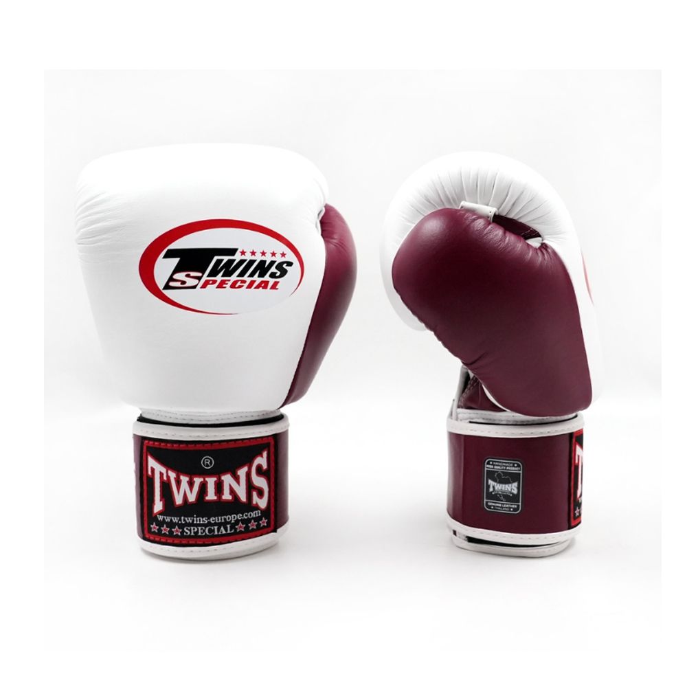 TWINS - BOXING GLOVES - BGVL 3-2T MAROON/WHITE