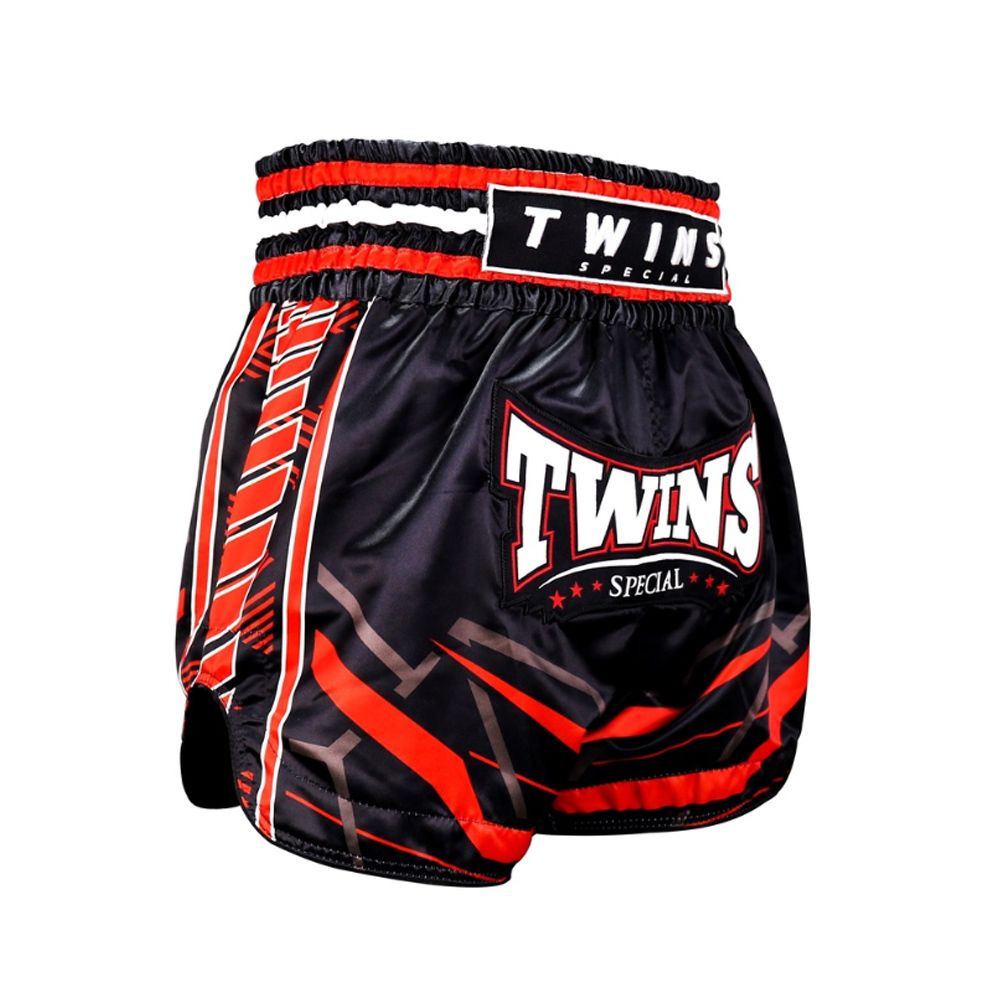 TWINS - THAI BOX SHORT - TTBL RACING BLACK/RED