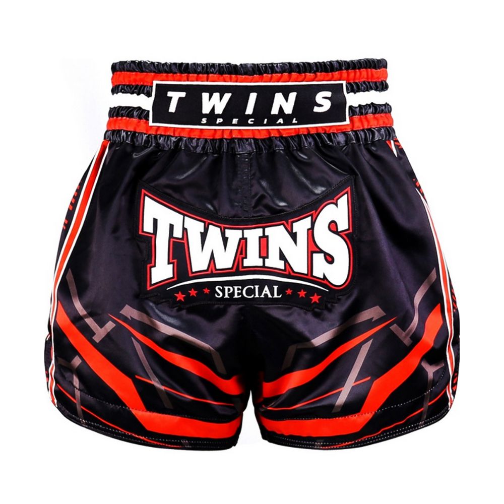 TWINS - THAI BOX SHORT - TTBL RACING BLACK/RED