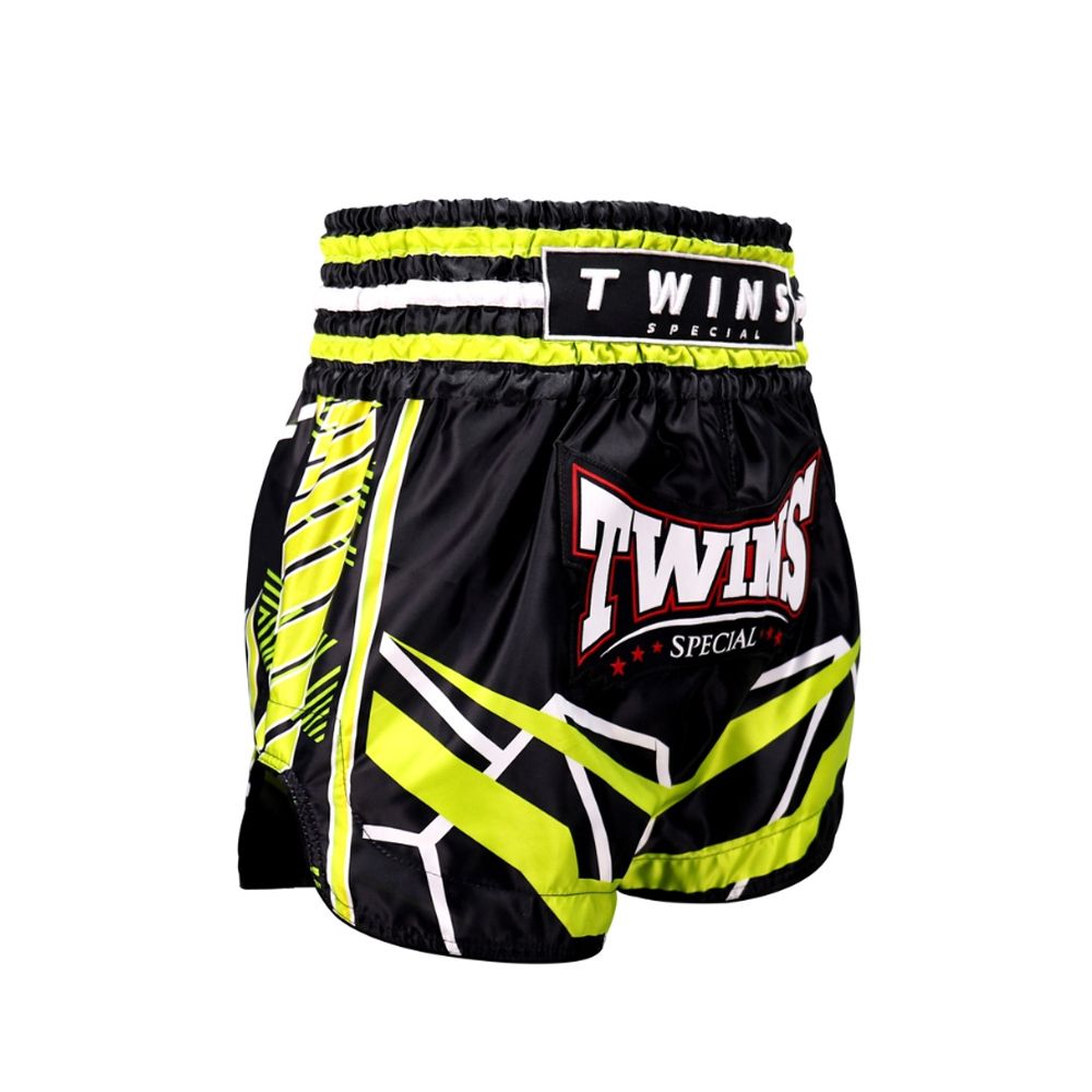 TWINS - THAI BOX SHORT - TTBL RACING BLACK/GREEN