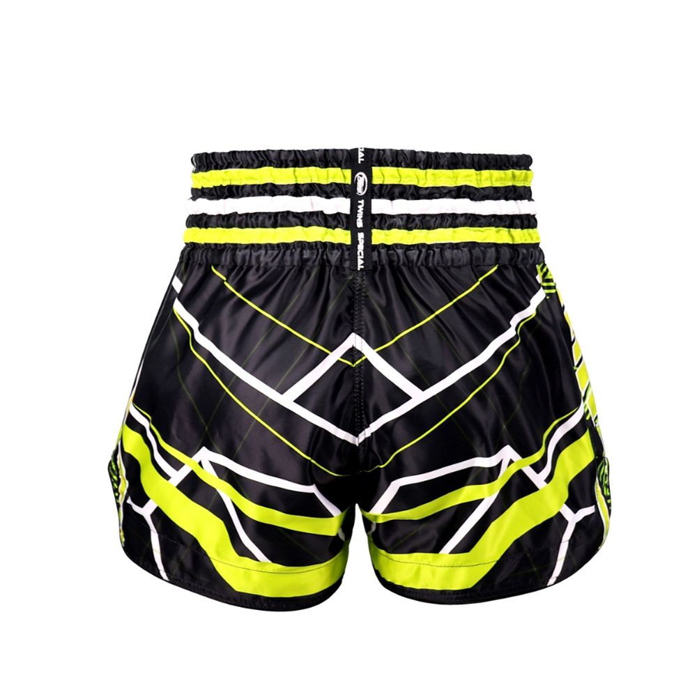 TWINS - THAI BOX SHORT - TTBL RACING BLACK/GREEN