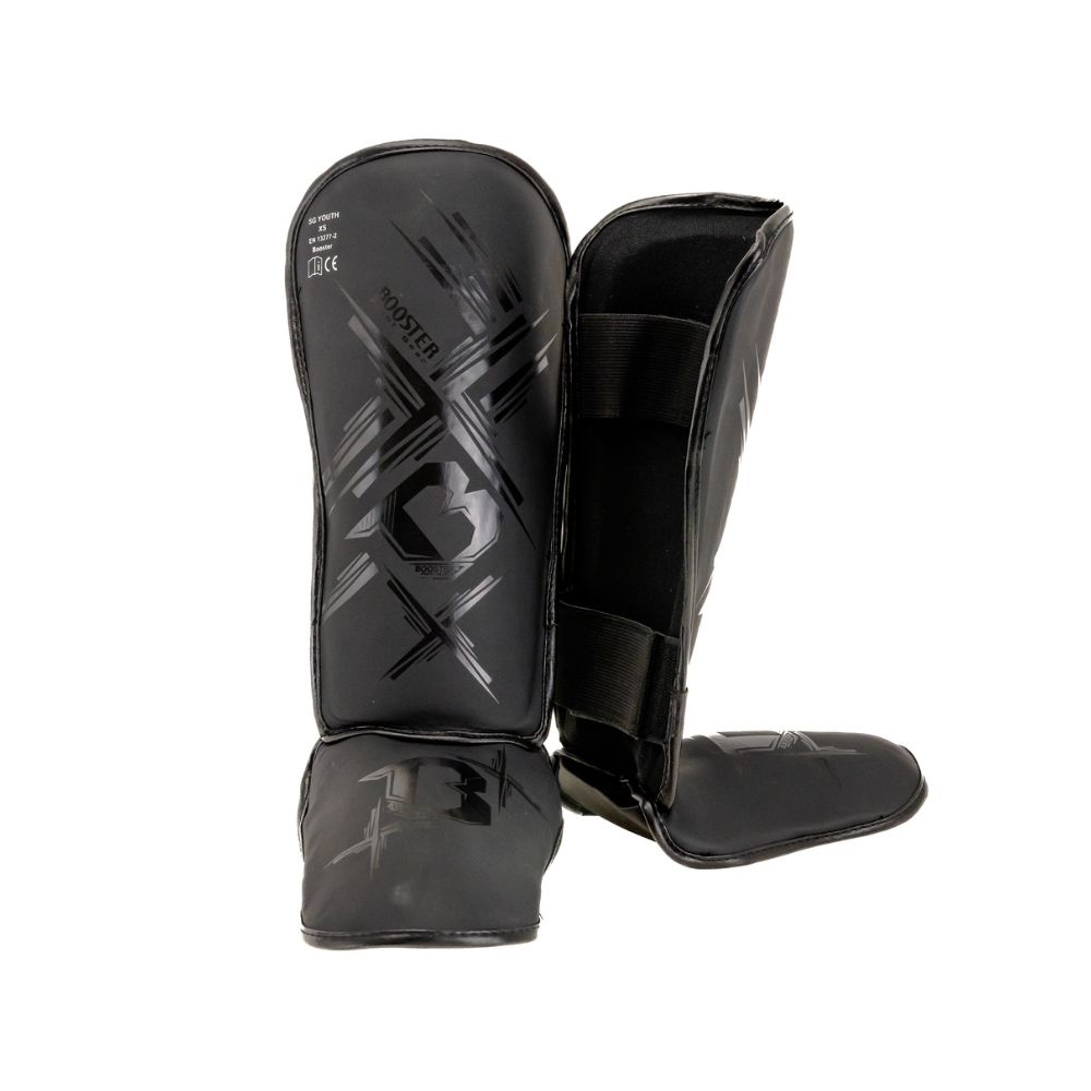 BOOSTER PRO RANGE - YOUTH SHINGUARDS - SG ALPHA BLACK