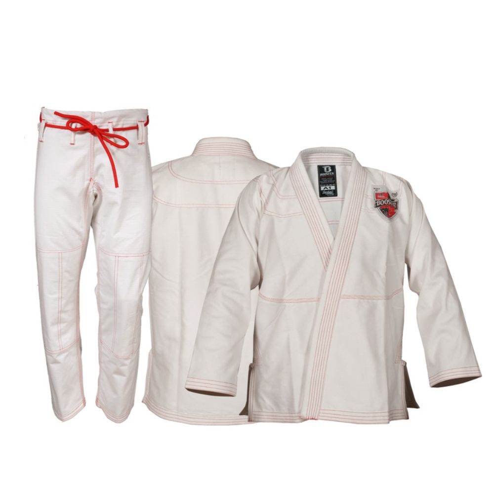 BOOSTER PRO RANGE - BFG BJJ SUIT - BJJ V 2 PRO SHIELD WHITE